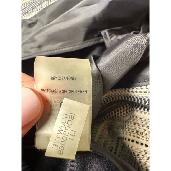 Ivanka Trump Women's Blue Striped Tweed Fringe Zip Blazer Jacket Size 6 NWT - Picture 11 of 11